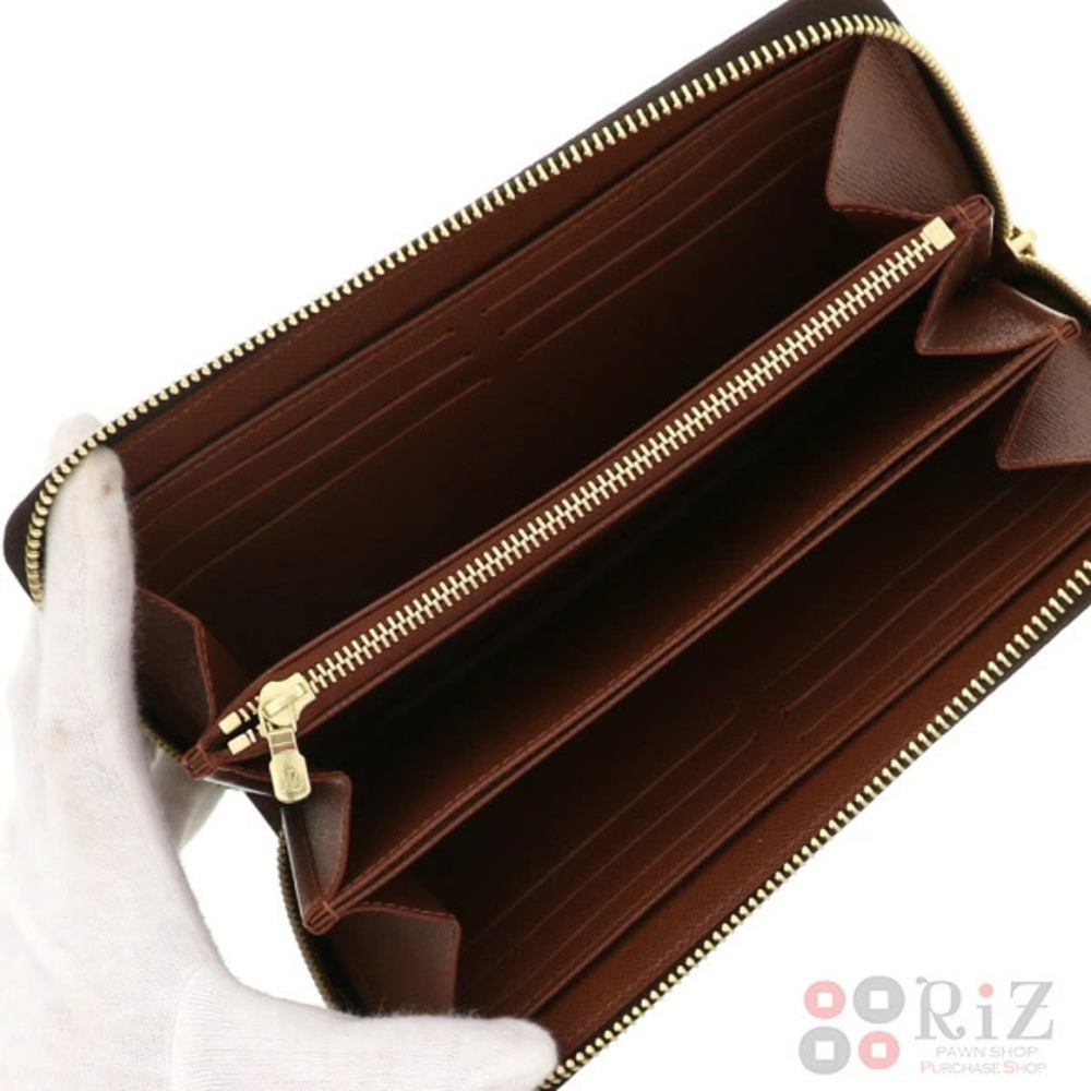 LOUIS VUITTON Zippy Wallet Long coin wallet purse Monogram Marron Brown - Picture 3 of 6